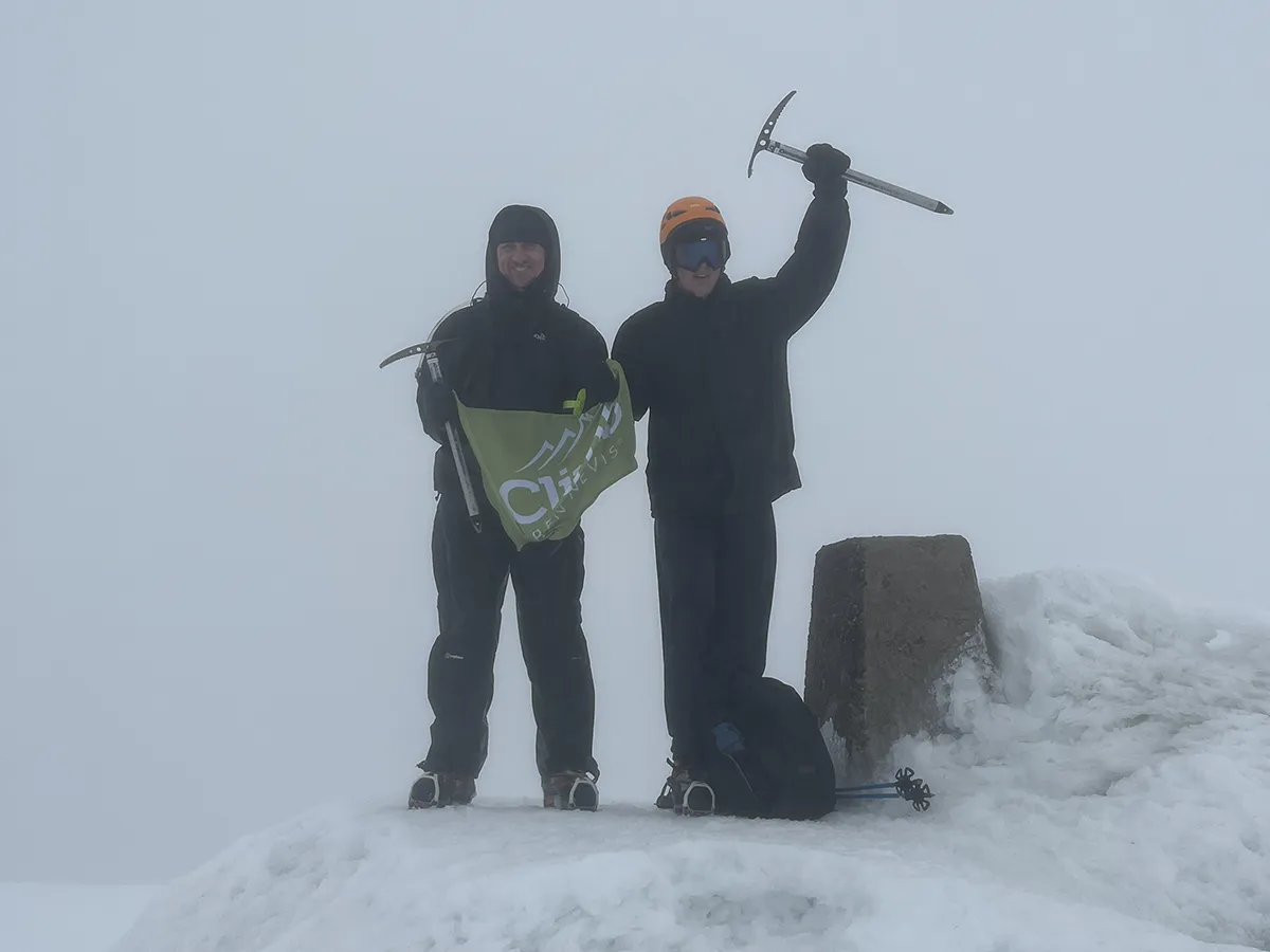 Samuel on Nevis summit - Climb Ben Nevis